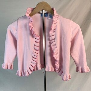 Jane Seymour This One ‘n That One Pink Ruffle Cardigan Kids Size 4